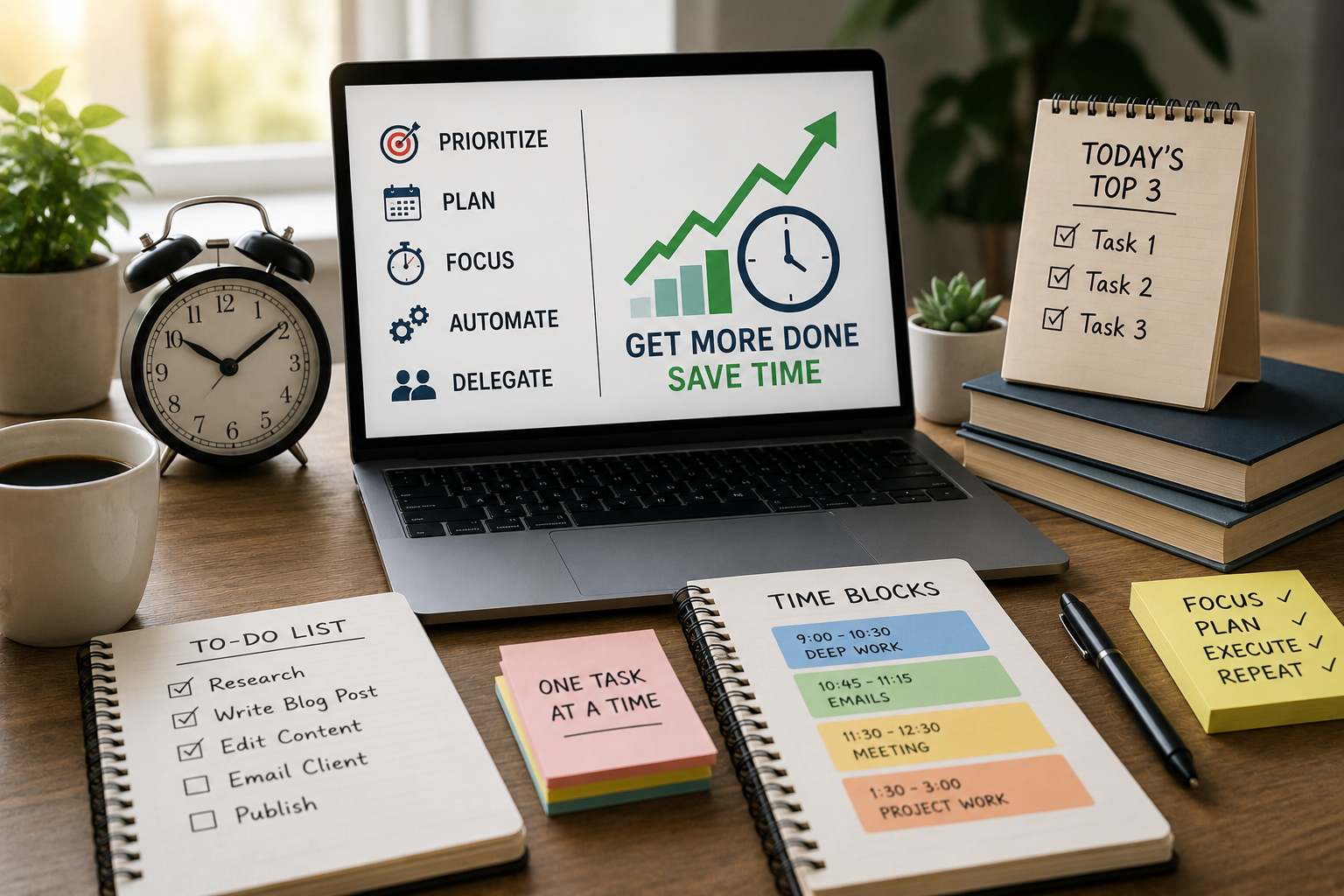 Productivity setup with focus tools